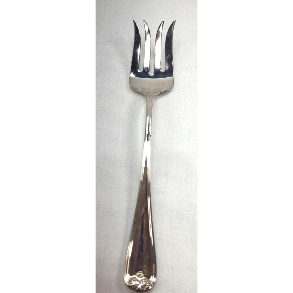 Gorham Heritage Coldā Meat Serving Fork Silver Plated Made in Italy 11½"